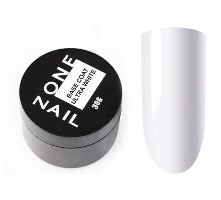 ONE NAIL   Base ULTRA WHITE   30мл (шайба)   База прозрачная жесткая