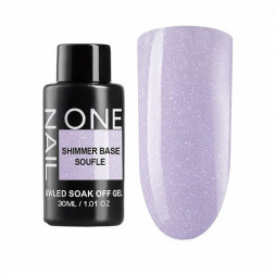 ONE NAIL   Base SHIMMER CREAM   30мл (бутылка)   База камуфлирующая эластичная c шиммером  (легкие в снятии)