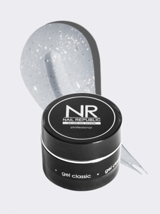 NAIL REPUBLIC   Gel NUDE FLASH   #250   15г   Гель  для моделирования средне-жидкий светоотражающий