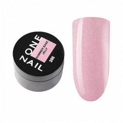 ONE NAIL   Base SHIMMER JELLY   30мл (шайба)   База камуфлирующая эластичная c шиммером  (легкие в снятии)
