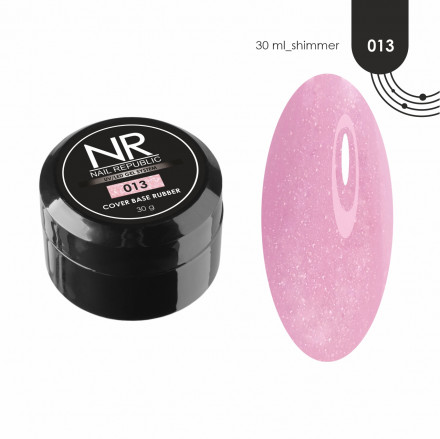 NAIL REPUBLIC   Base COVER   #13   30мл (шайба)   База камуфлирующая с шиммером