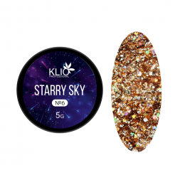 KLIO  Гель-лак с шестигранниками  STARRY SKY  5г (банка)  №06   (СНЯТО)