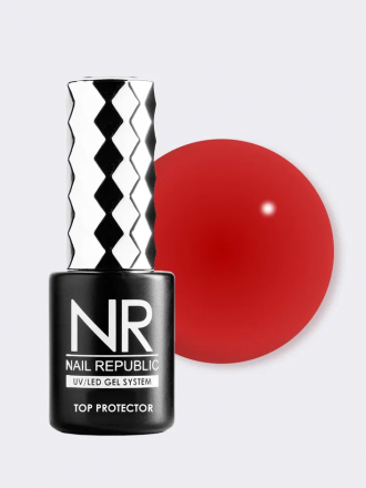 NAIL REPUBLIC   Top PROTECTOR   #31 Red   10мл   Топ без л/с антивандальный цветной
