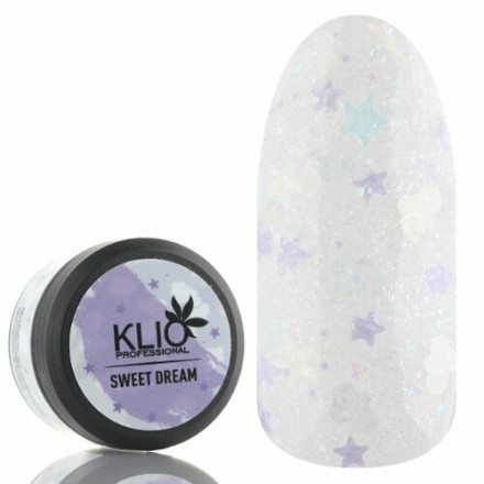 KLIO  Гель-лак с конфетти SWEET DREAM  15г (банка)  №09   (СНЯТО)