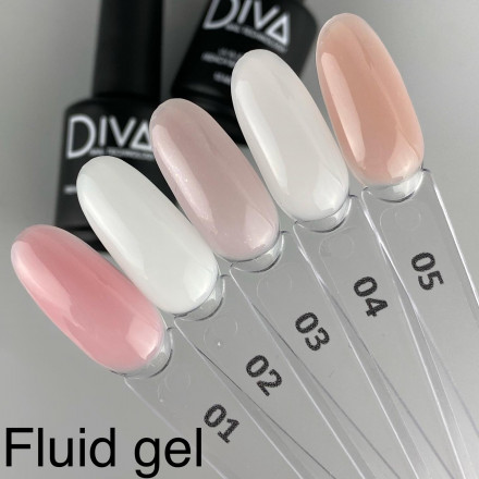 DIVA   Гель для укрепления   15мл   Gel FLUID   #01   (СНЯТО)