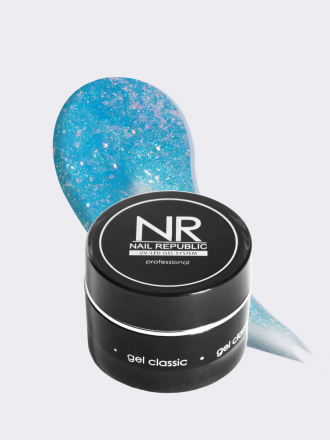 NAIL REPUBLIC   Gel GLAM   #234   15г   Гель  для моделирования средне-жидкий с хлопьями Юки
