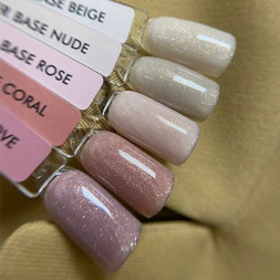 ONE NAIL   Base SHIMMER BEIGE   30мл (бутылка)   База камуфлирующая эластичная c шиммером  (легкие в снятии)