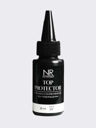 NAIL REPUBLIC   Top PROTECTOR без UV   50мл (бутылка)   Топ без л/с антивандальный