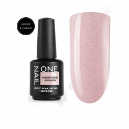 ONE NAIL   Base SHIMMER LEMONADE   15мл   База камуфлирующая эластичная c шиммером  (легкие в снятии)