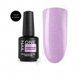 ONE NAIL   Base SHIMMER MARMALADE   15мл   База камуфлирующая эластичная c шиммером  (легкие в снятии)