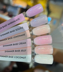 ONE NAIL   Base SHIMMER MARMALADE   15мл   База камуфлирующая эластичная c шиммером  (легкие в снятии)