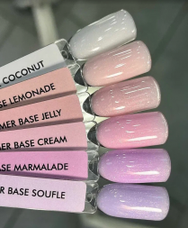 ONE NAIL   Base SHIMMER SOUFLE   15мл   База камуфлирующая эластичная c шиммером  (легкие в снятии)