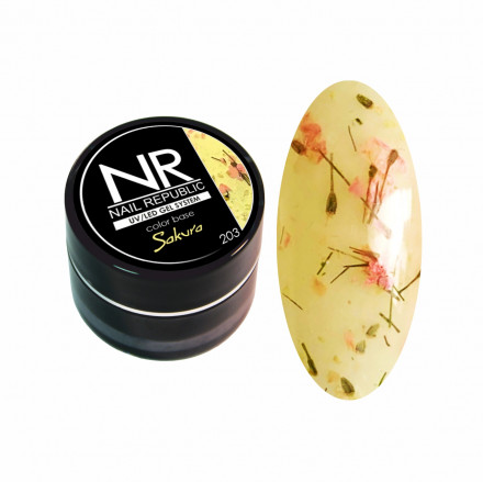 NAIL REPUBLIC   Base SAKURA   #203   5г (банка)   База камуфлирующая с сухоцветами