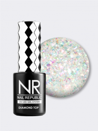 NAIL REPUBLIC   Top DIAMOND   #03   10мл   Топ без л/с с шиммером